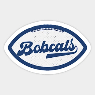 Retro Bobcats Football Sticker